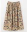 【洗える】フラワープリントタック スカート