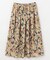 【洗える】フラワープリントタック スカート