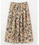 【洗える】フラワープリントタック スカート