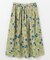 【洗える】フラワープリントタック スカート