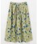 【洗える】フラワープリントタック スカート