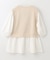 【洗濯機可】ニットレイヤードブラウス