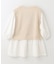【洗濯機可】ニットレイヤードブラウス