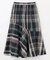 【洗濯機可能/ウエストゴム】ビックチェックマーメイドスカート