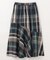 【洗濯機可能/ウエストゴム】ビックチェックマーメイドスカート