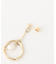 サークルリングドロップパールピアス