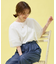 【洗濯機可】チュールコンビパフスリーブプルオーバー