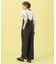 【洗濯機可】フロントジップサロペット