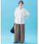 【新色追加/洗濯機可/接触冷感/UVケア】スキッパーネック袖タックブラウス