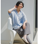 【新色追加/洗濯機可/接触冷感/UVケア】スキッパーネック袖タックブラウス