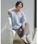 【新色追加/洗濯機可/接触冷感/UVケア】スキッパーネック袖タックブラウス