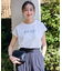 【洗濯機可/接触冷感】グリッタープリントロゴＴシャツ