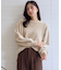 【手洗い可】ショートシャギープルオーバーニット