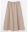 【ウエストゴム】スエードフレアスカート