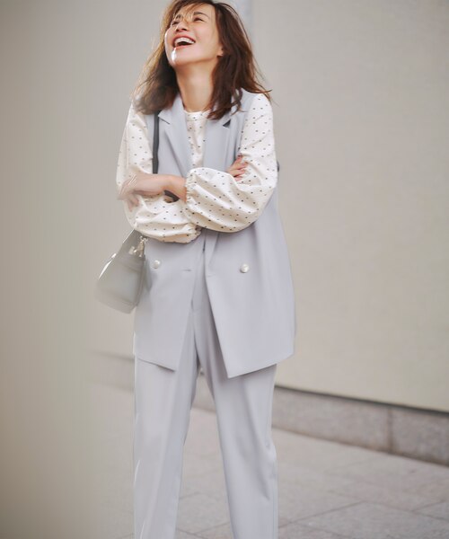 イージーケアライトストレッチテーパードパンツ｜エニィの通販｜&mall