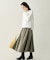 【2SET】バイカラーニット×スエードスカートセット
