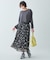 アートドットプリントスカート