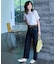 レースショート丈Tシャツ