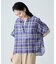 シアーチェックスキッパーブラウス