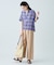 シアーチェックスキッパーブラウス