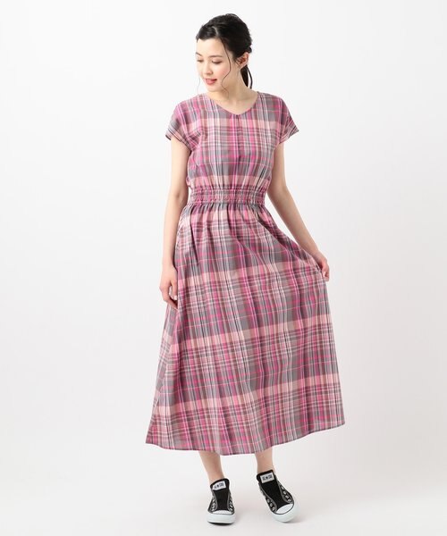 L'aube】マドラスチェック ワンピース｜エニィスィスの通販｜&mall