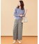 【洗える】チェック ワイドパンツ