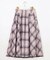 【洗える】レースオンチェック スカート
