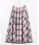 【洗える】レースオンチェック スカート