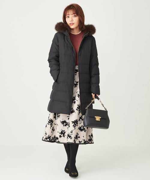 ANY SIS 撥水 エコファイバーミックス ロング ダウン ブラック M ANY SIS 【撥水】エコファイバーミックス ロング ダウン （ブラック