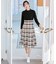 【洗える】チェックジャガードコンビ ワンピース
