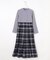 【洗える】チェックジャガードコンビ ワンピース