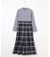 【洗える】チェックジャガードコンビ ワンピース
