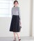 【洗える】ビットポイントフレア スカート