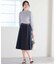 【洗える】ビットポイントフレア スカート
