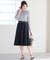 【洗える】ビットポイントフレア スカート