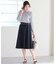 【洗える】ビットポイントフレア スカート