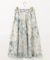 【洗える】水彩フラワープリント スカート