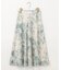 【洗える】水彩フラワープリント スカート