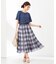 【美人百花7月号掲載】2WAYチェックチュールリバーシブル スカート
