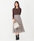 【洗える】フラワーレースチェックパネル スカート