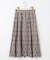 【洗える】フラワーレースチェックパネル スカート