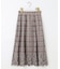 【洗える】フラワーレースチェックパネル スカート