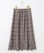 【洗える】フラワーレースチェックパネル スカート