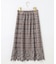 【洗える】フラワーレースチェックパネル スカート