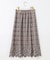 【洗える】フラワーレースチェックパネル スカート