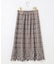 【洗える】フラワーレースチェックパネル スカート