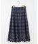 【洗える】フラワーレースチェックパネル スカート