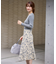 【美人百花掲載】フラワージャガードニット ワンピース