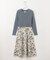 【美人百花掲載】フラワージャガードニット ワンピース