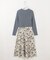【美人百花掲載】フラワージャガードニット ワンピース